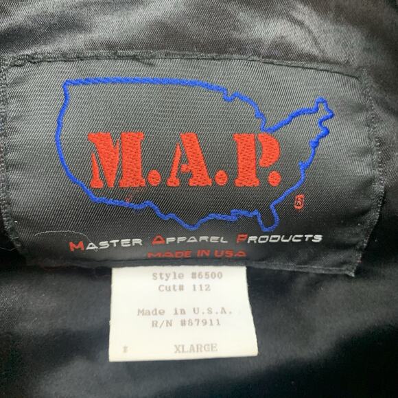 Vintage 1990s Excalibur Las Vegas Black Satin Adult Size XL Casino Bomber Jacket - Picture 3 of 10